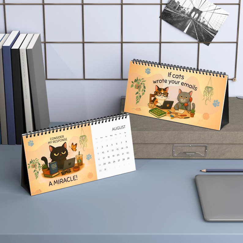 Funny Cat Desk Calendar 2026: Sarcastic Demotivational Office Gift