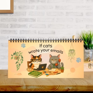 Funny Cat Desk Calendar 2025, Sarcastic Flip Calendar for Cat Lovers, Funny Office Gift, Demotivational Calendar, Humorous Gift for Coworker