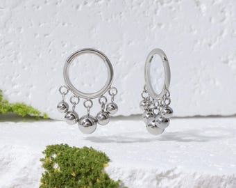 1pc LINEA SFERA Spianato Gemma Segmento A Cerniera Anello 16g - Foto 13