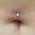 Titanium Opal Floating Belly Ring Internally Threading 6/8/10/12/14/16mm Barbell Length 100% Fit Structure of the Navel No Catching Clothes