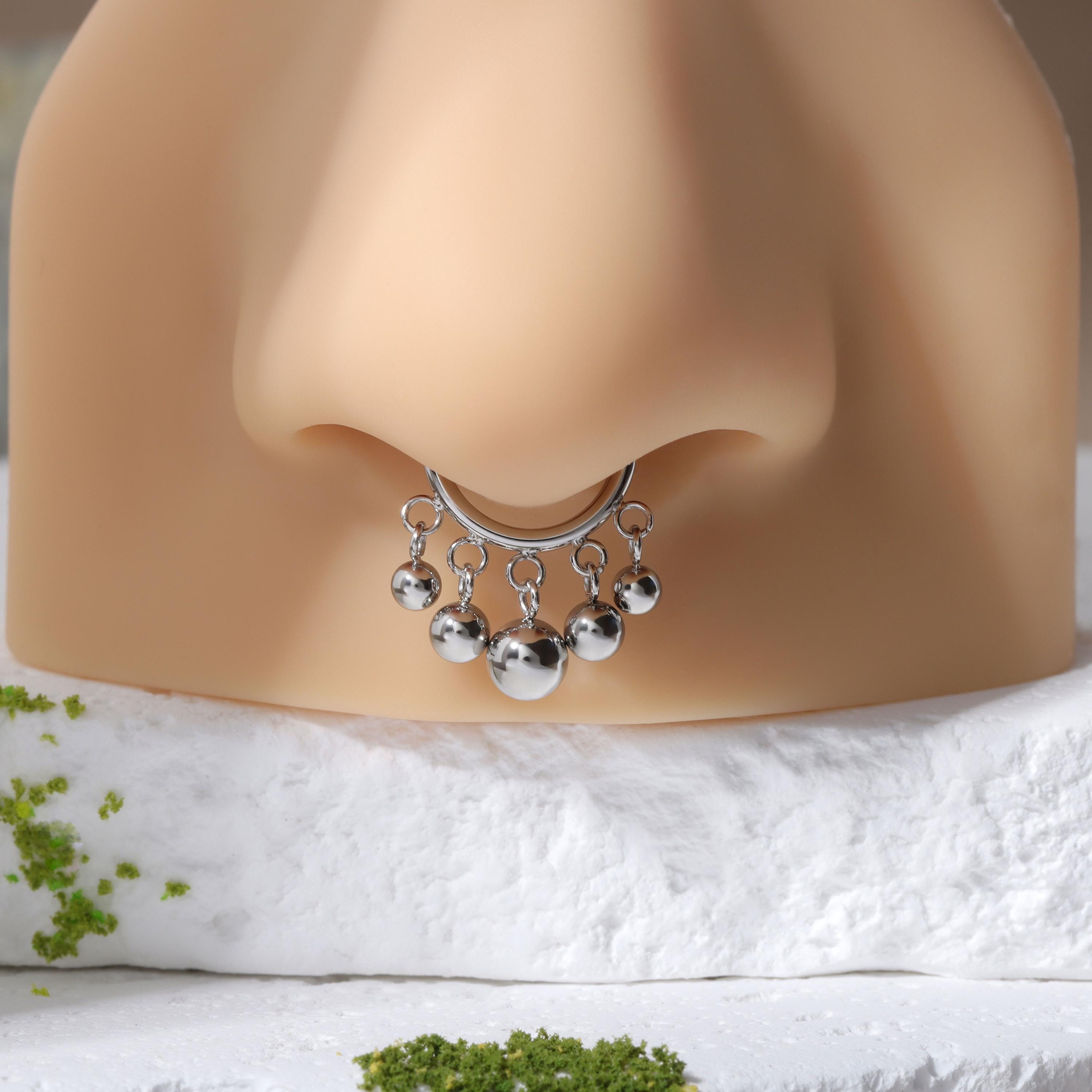 1pc LINEA SFERA Spianato Gemma Segmento A Cerniera Anello 16g - Foto 12