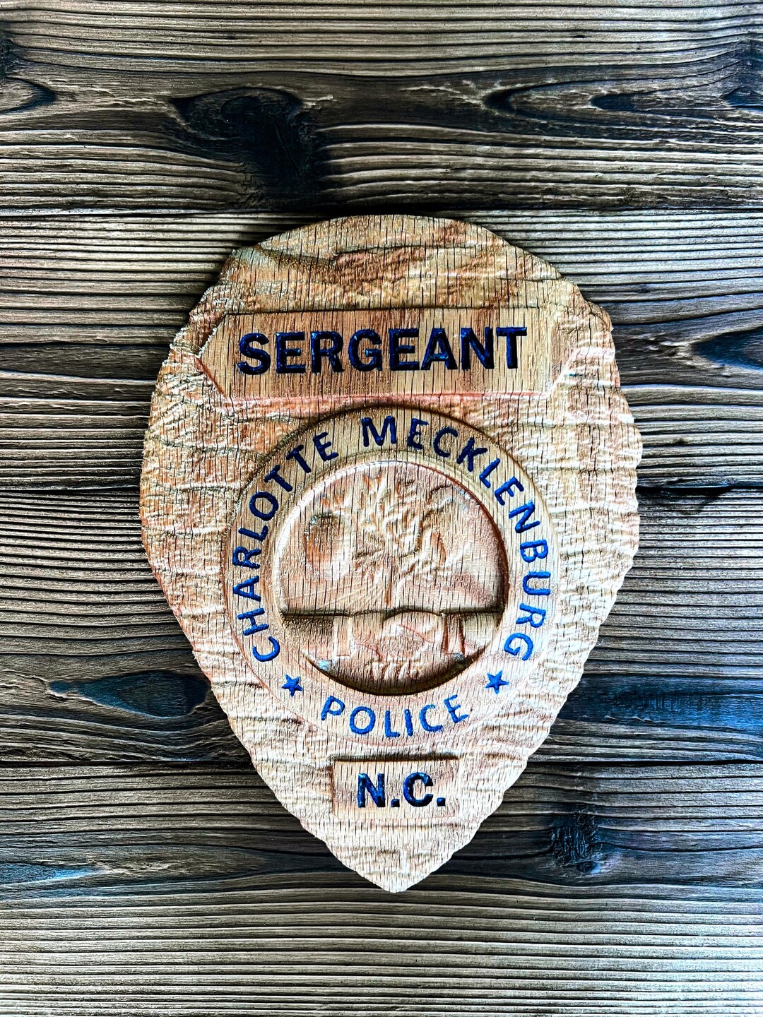 Red Oak Charlotte Mecklenburg Police Badge - Etsy