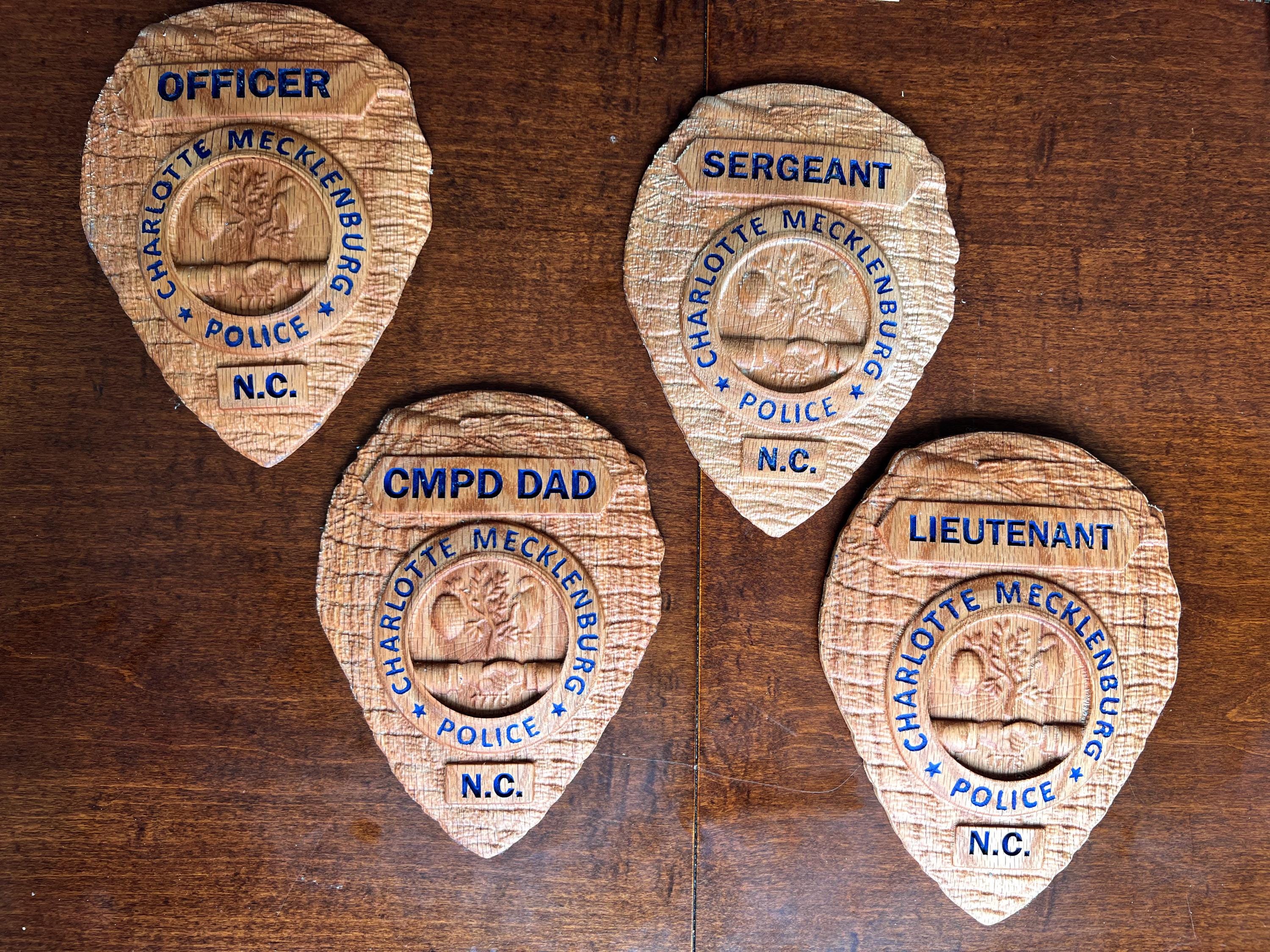 Red Oak Charlotte Mecklenburg Police Badge - Etsy