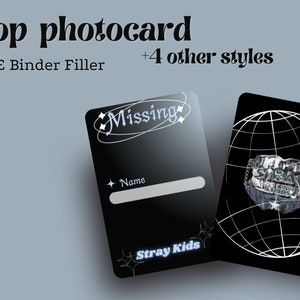 Stray kids ATE photocard binder filler