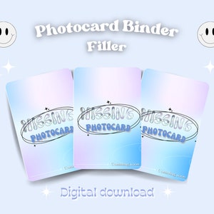 Kpop Missing Photocard binder fillers