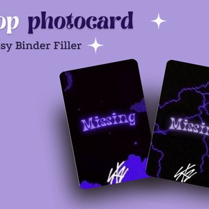 Stray Kids Noeasy Missing Photocard Binder filler Purple ver.