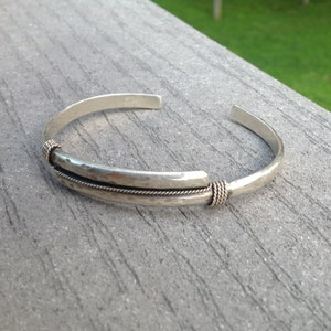 Men's Rustic Sterling Silver Cuff as Seen on Big Little Lies, Hammered ...