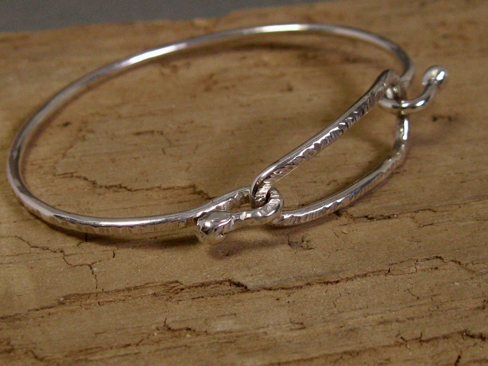 Sterling Silver Handcrafted Asymmetrical Latch Bracelet Etsy Australia
