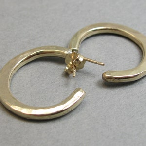1 inch gold filled gehamerde hoepels, handgemaakte gold filled sieraden, klassieke hoepels, zware gouden hoepels, gouden damessieraden