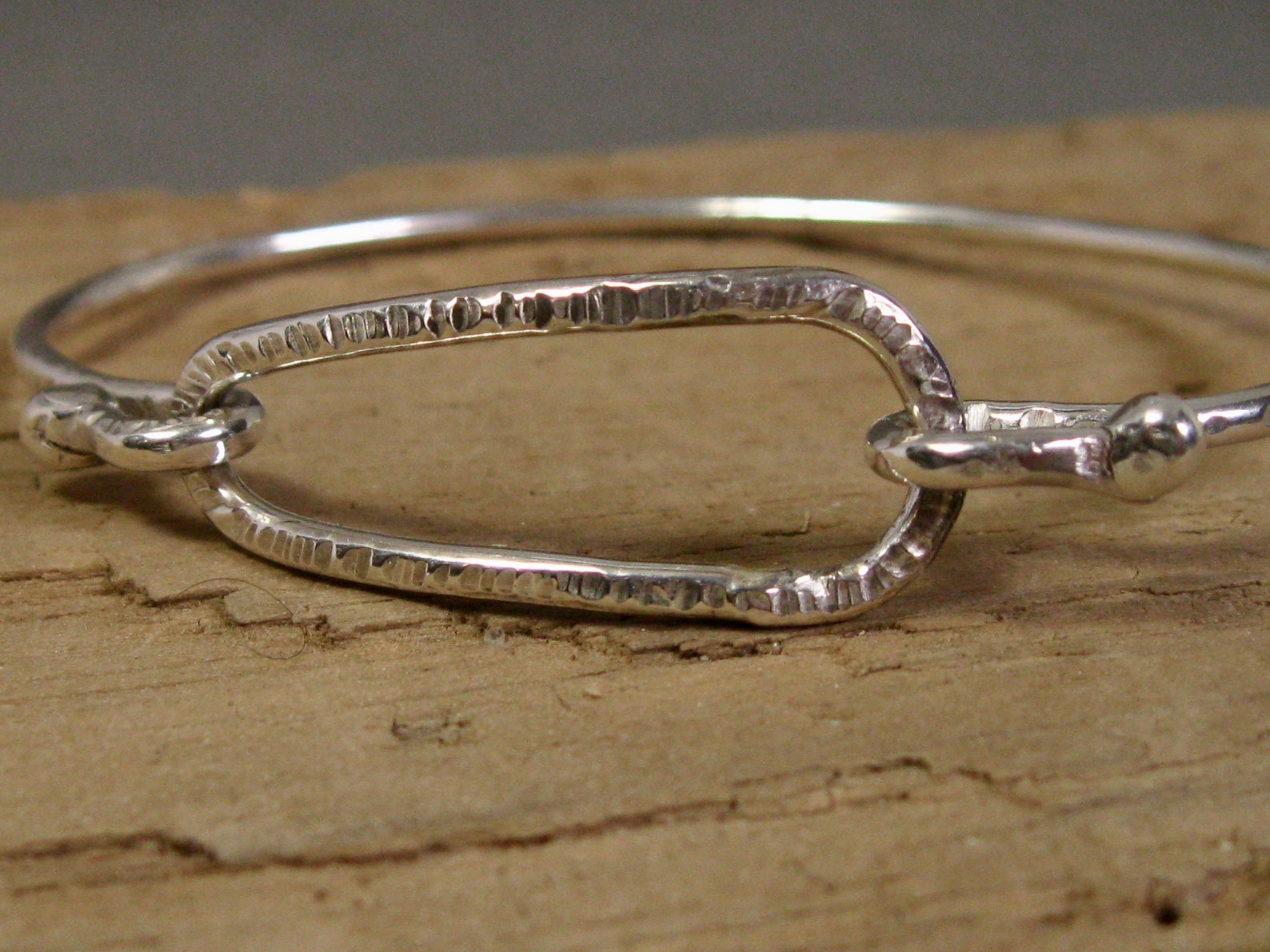 Sterling Silver Handcrafted Asymmetrical Latch Bracelet Etsy