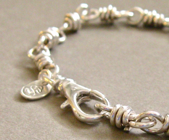 Sterling Silver Heavy Link Handmade Specialty Chain Bracelet, Unique Artisan Wrapped Wire Bracelet in 2 Finishes, Women's Jewelry, - Etsy Sterling Silver Heavy Link Handmade Specialty Chain Bracelet, Unique Artisan Wrapped Wire Bracelet in 2 Finishes, Women's Jewelry, - Etsy