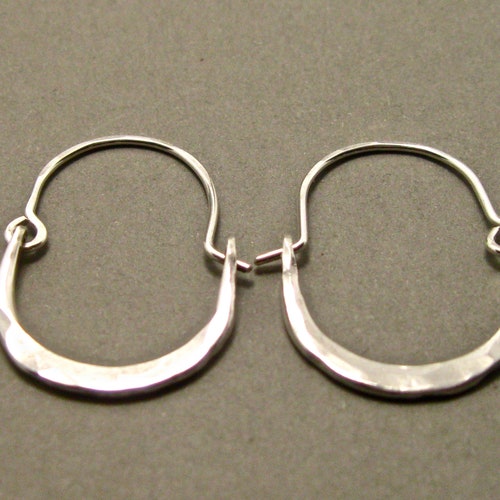 Boho Hoops Horseshoe Hoop Earrings Sterling Silver Etsy
