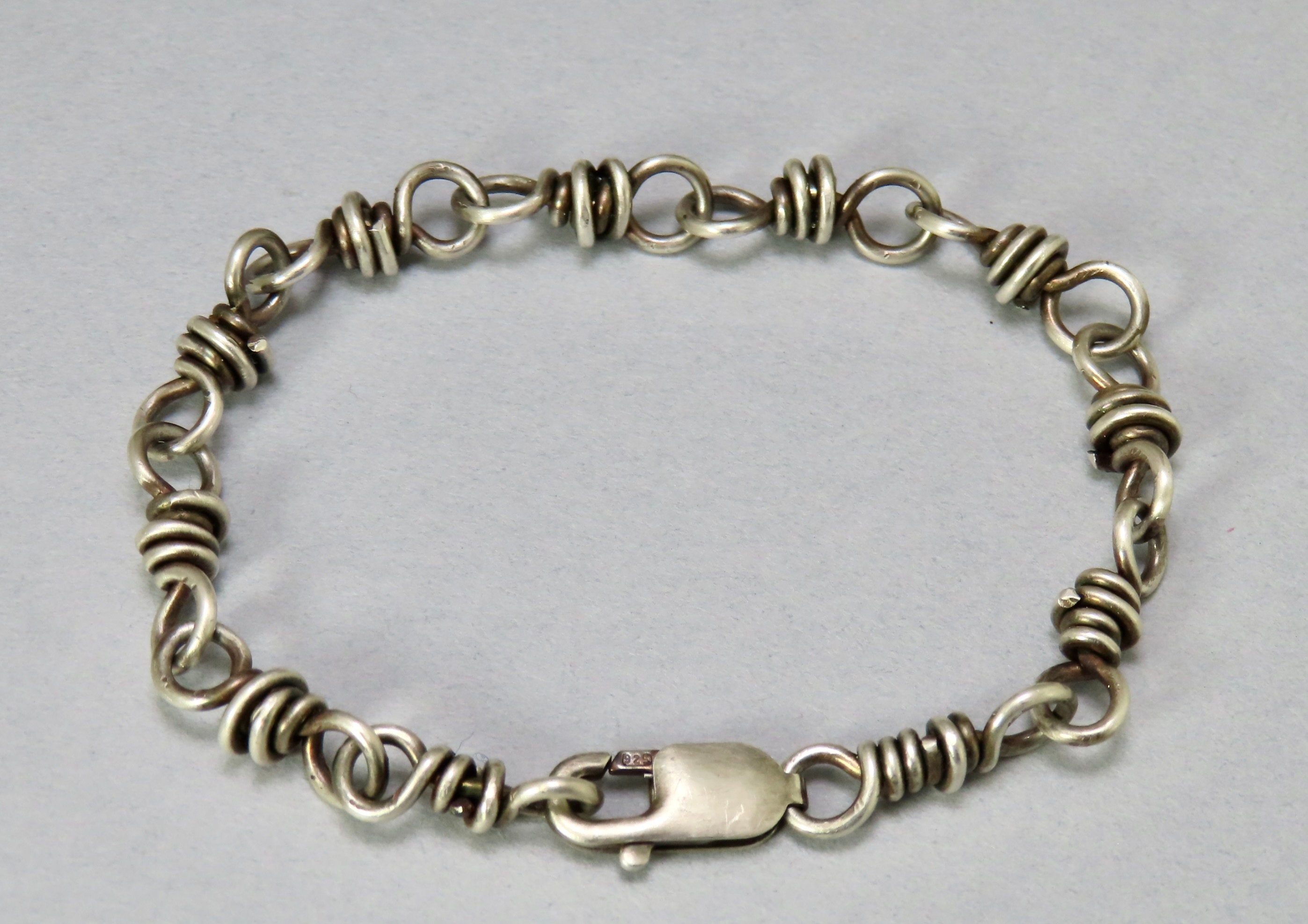 Sterling Silver Heavy Link Handmade Specialty Chain Bracelet, Unique Artisan Wrapped Wire Bracelet in 2 Finishes, Women's Jewelry, - Etsy Sterling Silver Heavy Link Handmade Specialty Chain Bracelet, Unique Artisan Wrapped Wire Bracelet in 2 Finishes, Women's Jewelry, - Etsy