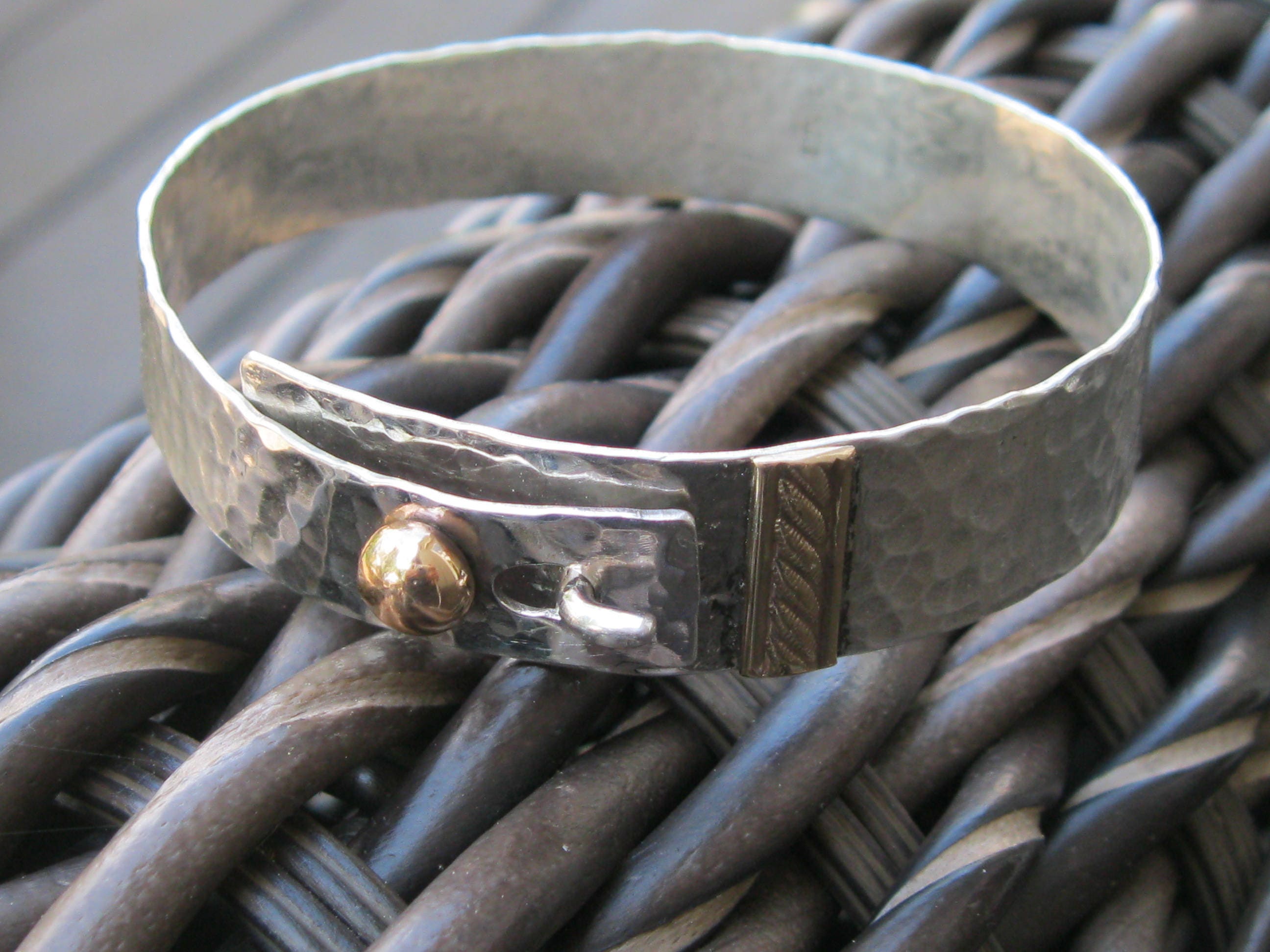 Asymmetrical Geometric Bracelet & Ring Set – Hammered Metal Open Cuff Adjustable Jewelry In Gold Or Silver