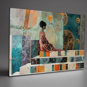 Abstract Woman Tempered Glass Wall Art: Modern Home Decor