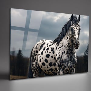 Tempered Glass Horse Wall Art: Extra Large Animal Decor