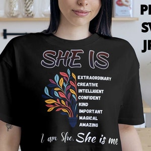 Woman Affirmation SVG PNG JPG/ I am she and she is me Svg | Png / she is me svg | she is me png | She is me i am she svg /For Shirts & Mugs