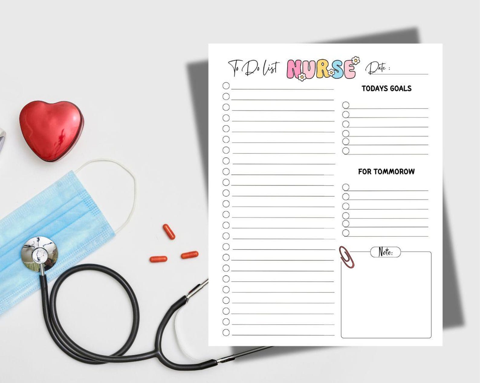 Printable Nurse to Do List, Nurse Notes Template, Medsurg Nurse ...