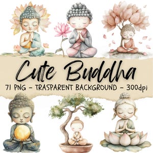 71 Boeddha clipart, Siddhartha, yoga Japans kunstwerk, pop png Kokeshi, Japanse cultuur kunst, cadeau-idee Junk Journal Kit