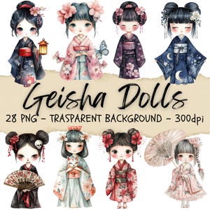 28 imágenes prediseñadas de muñecas japonesas, silueta de geisha, muñeca geisha png, imágenes prediseñadas de muñecas kokeshi, imágenes prediseñadas de cultura japonesa, diario basura