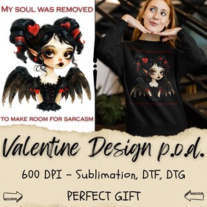 Dark Romance, San Valentino inquietante, Horror, Regalo per lei, Fidanzata Cuore Gotico Png, Download digitale, Sublimazione DTG DTF