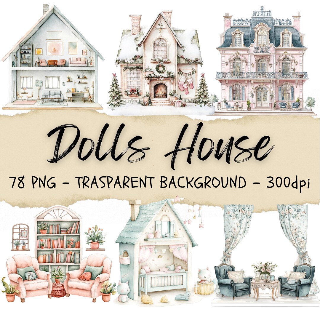 78 Dolls House Clipart, Dolls Interiors, Dollhouse Clipart