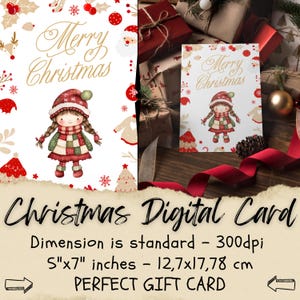 Biglietto di Natale di beneficenza, biglietto di invito di Natale, felice anno nuovo, inviti stampabili, Artful Clips Boutique