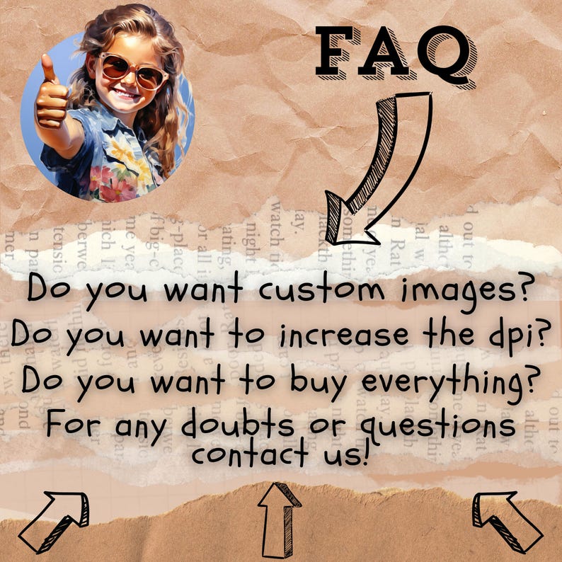 May include: FAQ: Do you want custom images? Do you want to increase the dpi? Do you want to buy everything? For any doubts or questions contact us!