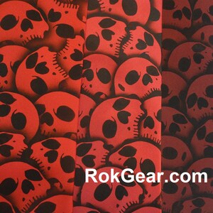 Custom Skull tie Men's necktie Available in over 50 different necktie colors hand painted skulls by RokGear image 2