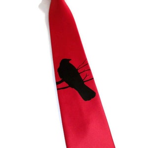 10 Men's Microfiber neckties Print to order colors of your choice RokGear Crow Raven design image 2