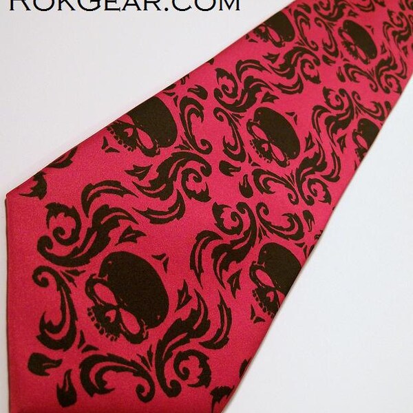 RokGear cravate Skull Damas cravate pour homme tête de mort cravate personnalisées couleurs disponibles