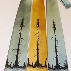 5 Mens neckties Tall Timber design custom colors available print to order by RokGear image 4