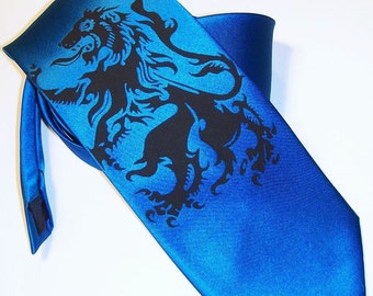 RokGear Lion Rampant print - Mens necktie - Print to order colors of your choice