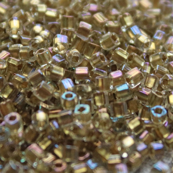 1.5mm Gold Lined Crystal Toho cube, 10-gram bag, TC-01-262