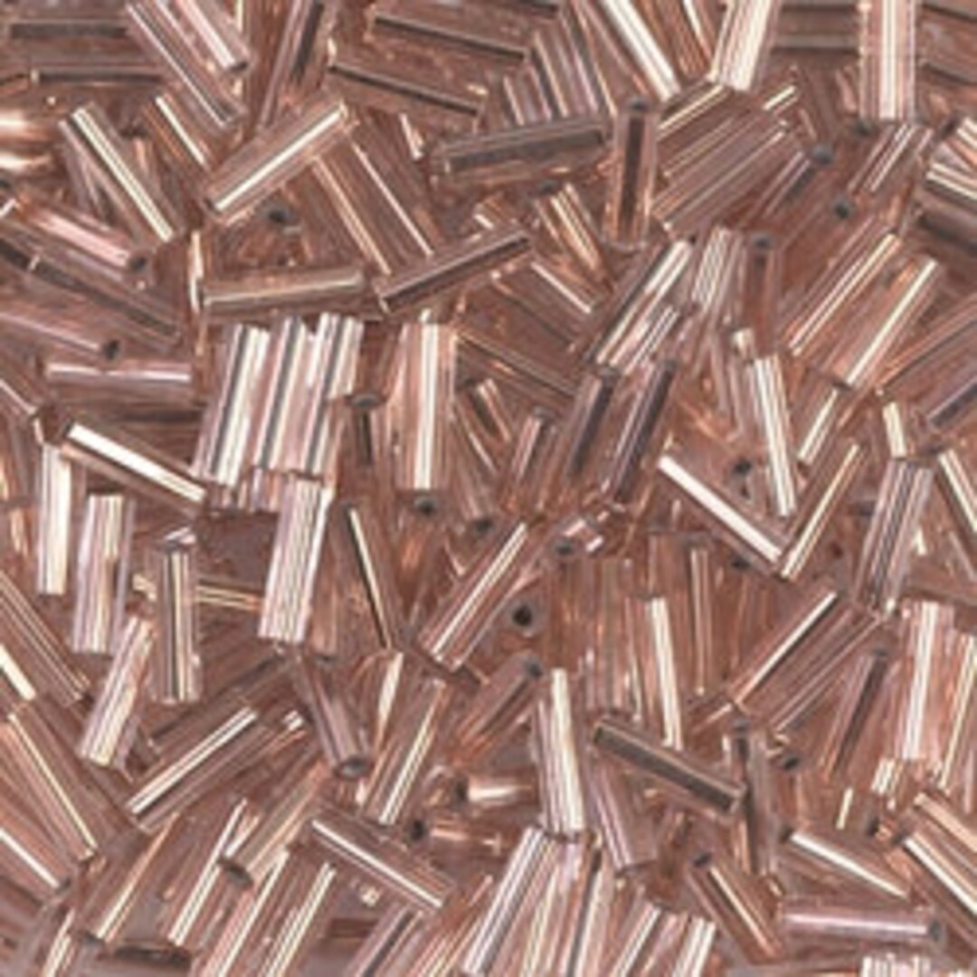 6mm Copper Lined Crystal Hex Cut Miyuki Bugle, 10-gram Bag 6mm Copper Lined Crystal Hex Cut Miyuki Bugle, 10-gram Bag