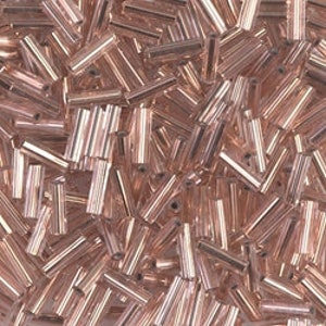 6mm Copper Lined Crystal Hex Cut Miyuki Bugle, 10-gram Bag, BGL2-197H