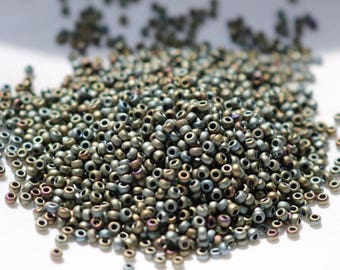 11/0 Matte Met Tawny Gray Miyuki seed bead, 15 Gram bag, Color# 11-2012