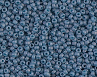11/0 Matte Op Light Denim Luster Miyuki seed bead, 15-gram bag, 11-2038