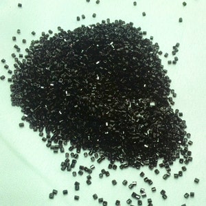 15/0 Cut Black Miyuki Seed bead, 10 gram bag, Color# 15C-401