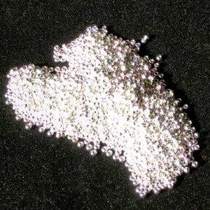 15/0 Bright Sterling Plated (Like DB 551) Miyuki seed bead, 5 gram bag, Color# 15-961