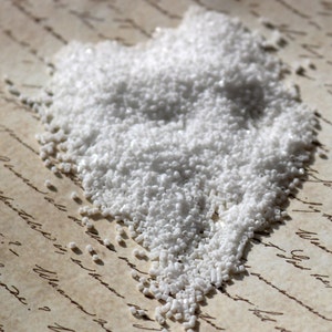 15/0 cut White Miyuki seed bead, 10 gram bag, color# 15C-402