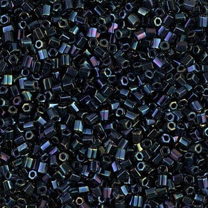 11/0 Cut met Dark Blue Iris Miyuki seed bead, 10 gram bag, Color# 11C-452