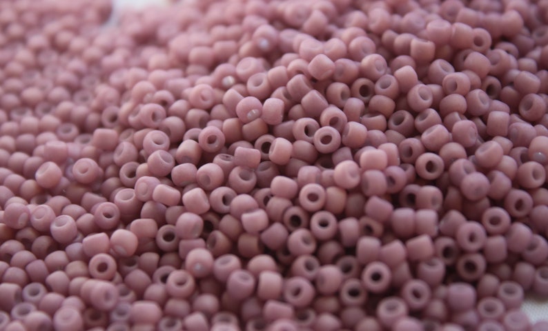11/0 Opaque-Pastel-Frosted Plumeria Toho seed bead, 15 gram bag, Color TR-11-765 image 2