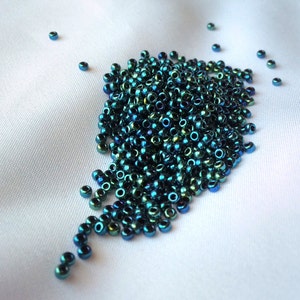 11/0 Met Indigo Iris, 15 gram bag, Miyuki seed bead, Color# 11-467