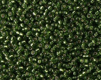11/0 S/L Olive Miyuki Seed Bead, bolsa de 15 gramos, 11-26