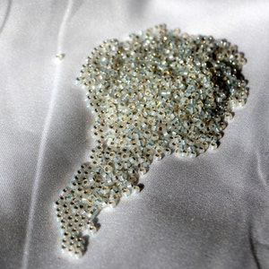 11/0 Gilt White Lined Opal Miyuki seed beads, 15 grams, Color # 11-551