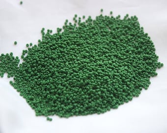 11/0 Forest Green Matte Opaque Toho seed bead, 15 gram bag, Color# TR-11-47HF