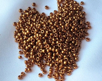 11/0 Met Light Bronze seed bead, Miyuki, 15 gram bag, color# 11-457L