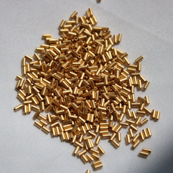 Gold Bugle Beads Etsy
