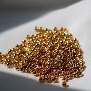 8/0 24k Gold Plated Miyuki seed bead, 5 gram bag, Color# 8-191